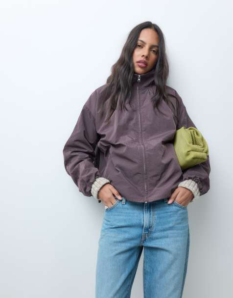 ASOS DESIGN - Oversized trainingsjack met bolle zoom in paddenstoelkleur - view 1