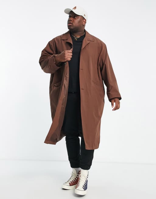 ASOS DESIGN extreme oversized trench coat in khaki