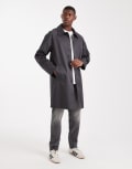 [ASOS DESIGN] ASOS DESIGN oversized trench coat in charcoal-Grey XS Asphalt