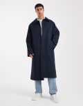 [ASOS DESIGN] ASOS DESIGN oversized trench coat in navy S NAVY