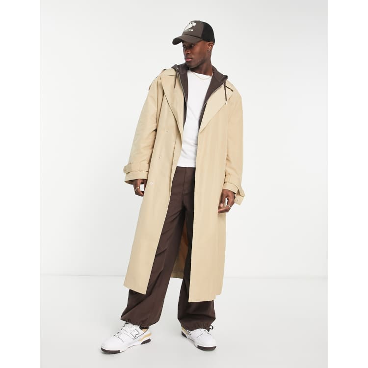 ASOS DESIGN oversized trench coat in sand | ASOS