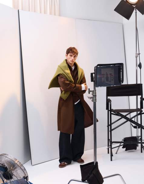 ASOS DESIGN oversized trench i brun - view 1
