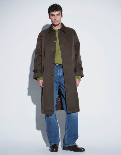 ASOS DESIGN oversized trench in brown, 3 of 7