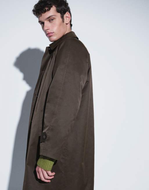 ASOS DESIGN oversized trench in brown, 4 of 7