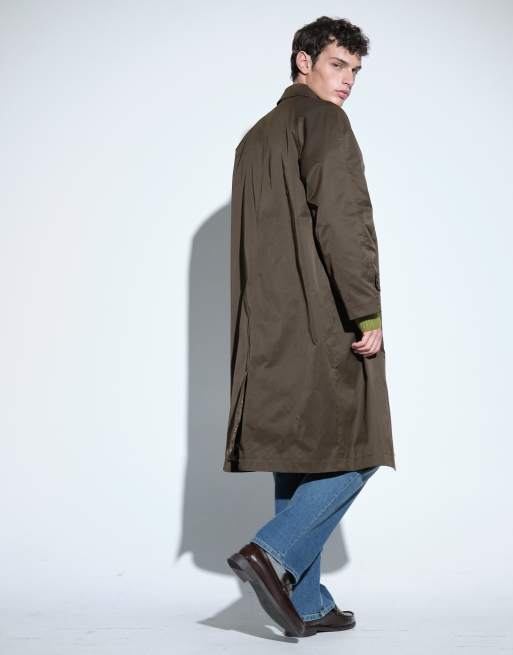 ASOS DESIGN oversized trench in brown, 7 of 7