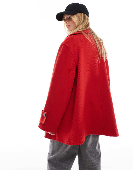 Asos red coat hotsell