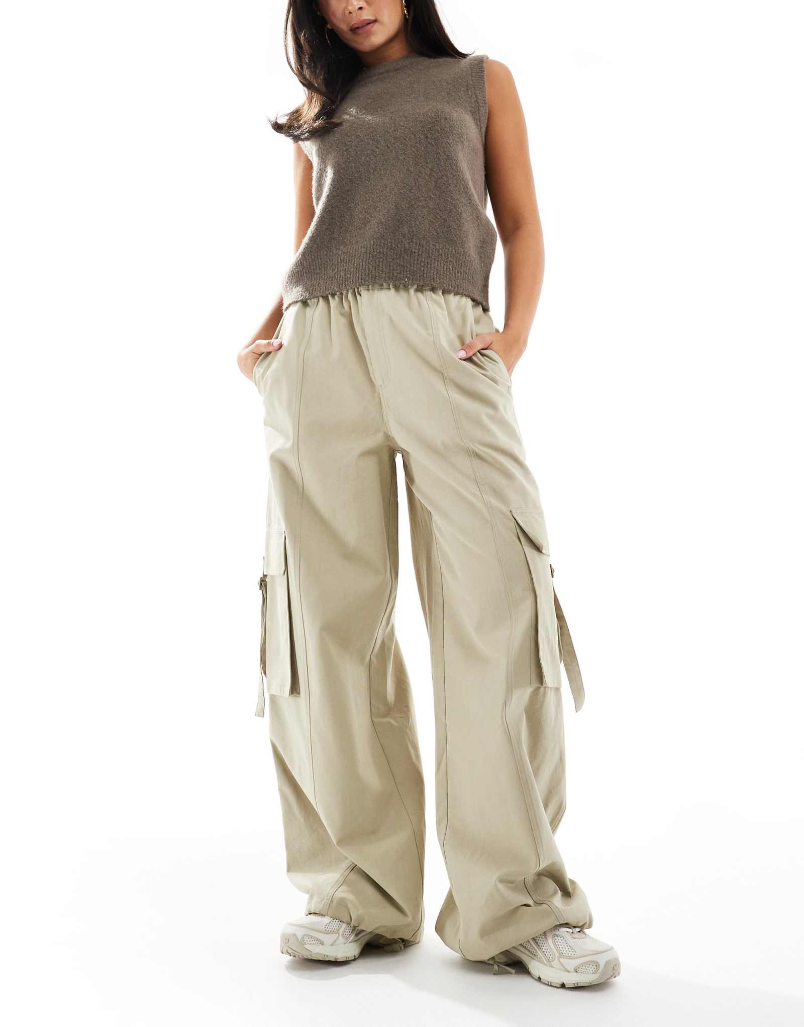 ДИЗАЙНЕРСКИЕ брюки-трансформеры ASOS большого размера из выстиранной верблюжьей шерсти