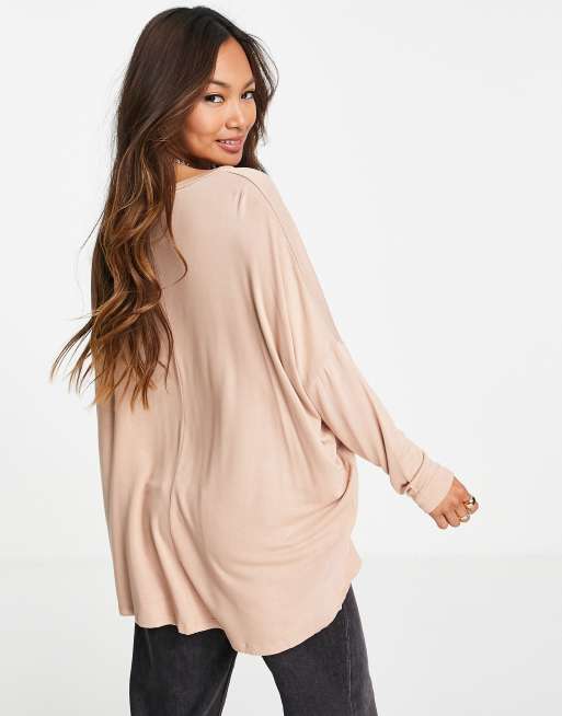 Oversized cheap batwing top