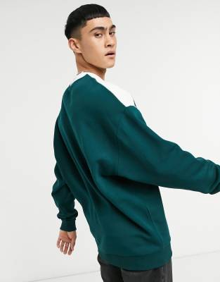 oversized v neck sweatshirt
