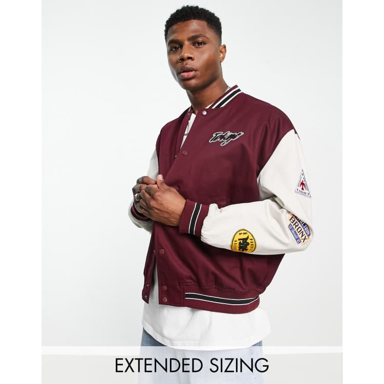 Maroon Varsity Bomber Jacket