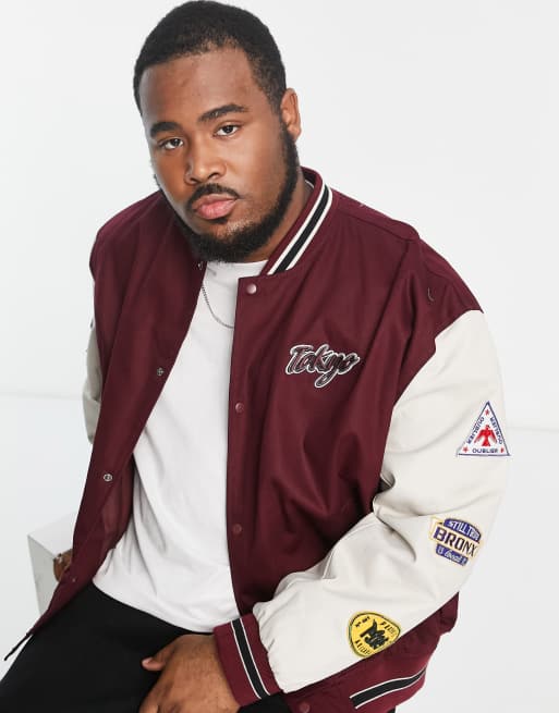 Asos letterman outlet jacket