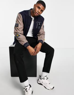 varsity bomber jacket