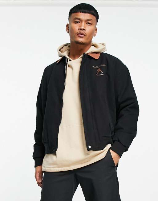 Bomber jacket shop with contrasting collar