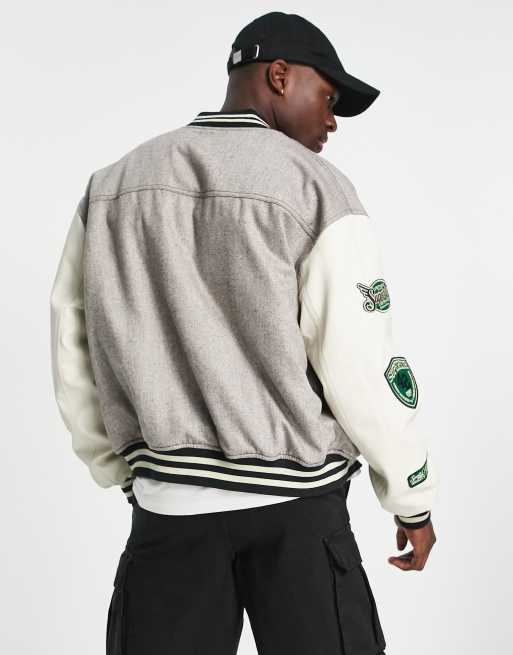 Varsity jacket outlet grey