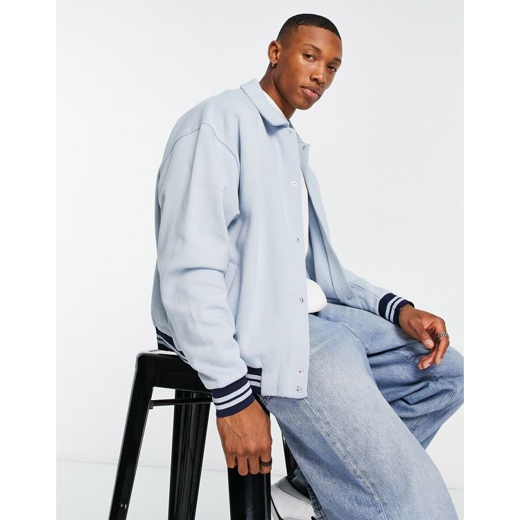 ASOS DESIGN organic oversized long sleeve baseball jersey shirt in