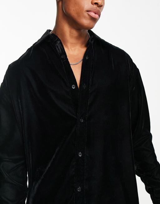 Chemise velours noir homme new arrivals