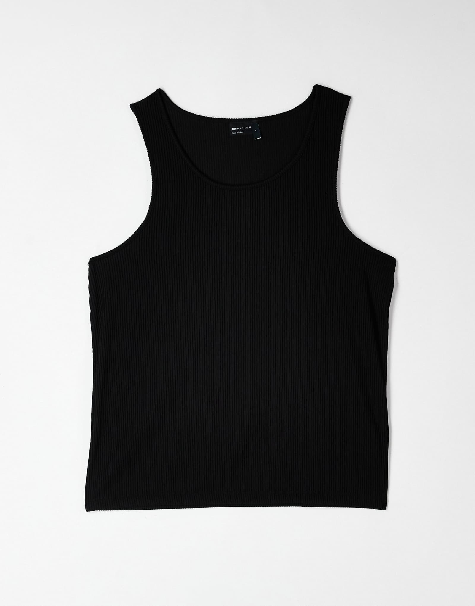 ДИЗАЙНЕРСКИЙ жилет оверсайз от ASOS из черного текстурированного трикотажа в рубчик