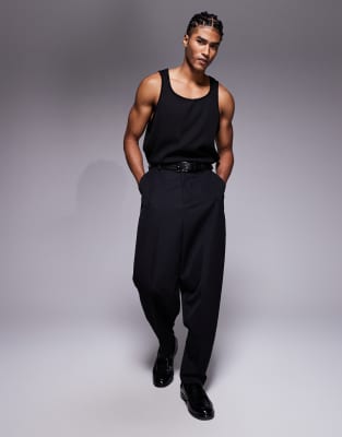 Asos Design Oversized Vest In Black