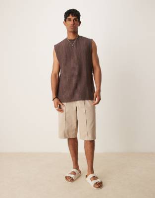 Asos Design Oversized Vest In Multi