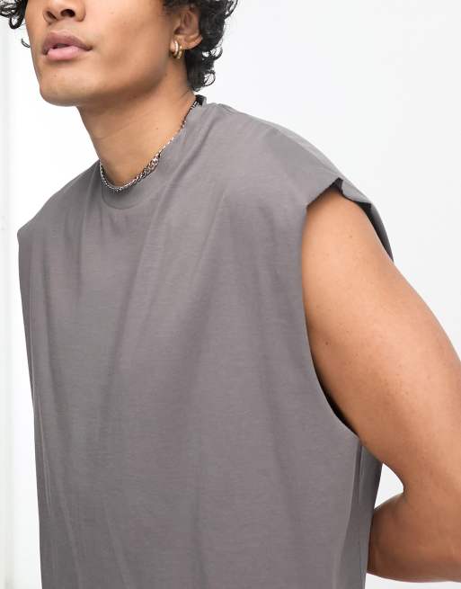 ASOS DESIGN oversized vest in grey | ASOS