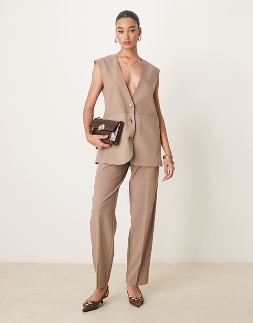 ASOS DESIGN oversized vest in mocha | ASOS ASOS DESIGN oversized vest in mocha | ASOS