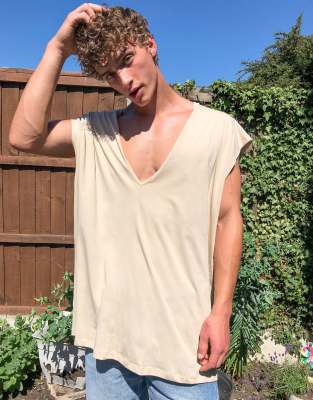 deep v neck vest