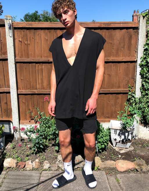 Deep v neck 2025 vest men's