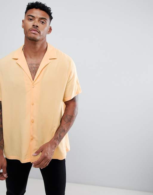 asos oversized viscose shirt