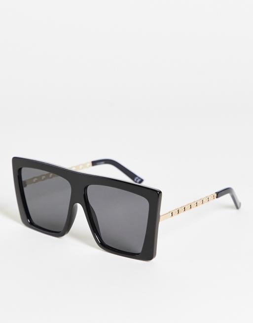 ASOS DESIGN visor sunglasses in black