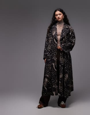 Asos Design Oversized Volume Trench Coat In Black