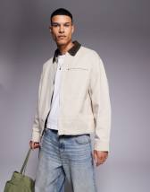 Hollister brushed overshirt in brown