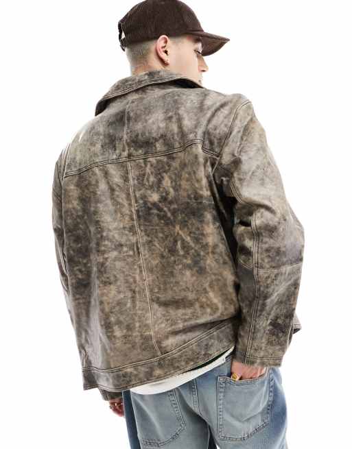 Moletom Washed Grey Biker Oversized - NOISER