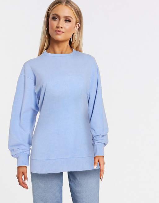 Oversized on sale blue sweatshirt