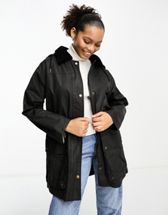 Topshop mid length hooded parker jacket in black | ASOS