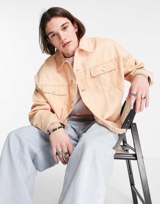 ASOS DESIGN - Oversized western jack in perzikkleur