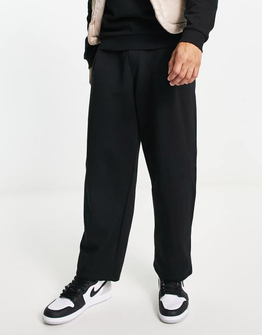 ASOS DESIGN oversized wide leg sweatpants in black