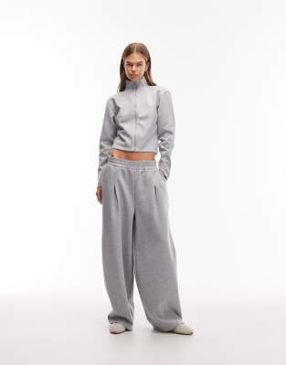 Asos Design Oversized Wide Leg Sweatpants In Gray
