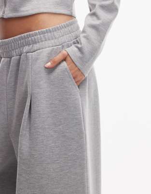 Asos Design Oversized Wide Leg Sweatpants In Gray