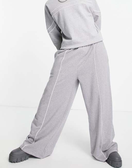 ASOS DESIGN oversized sweatpants in heather gray