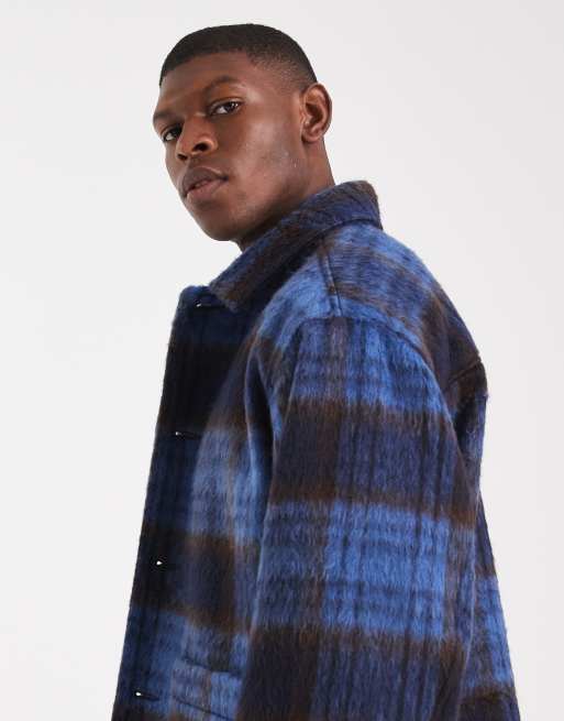 Andequal checked over jacket ブルー Andequal checked over jacket blue