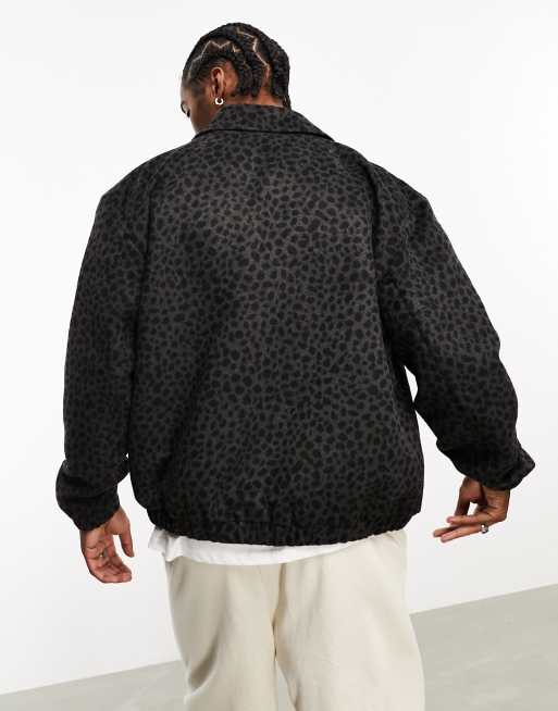 Oversized 2025 leopard jacket