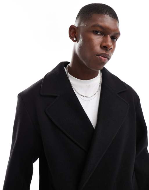 Asos Brand Wool hinten Peacoat In