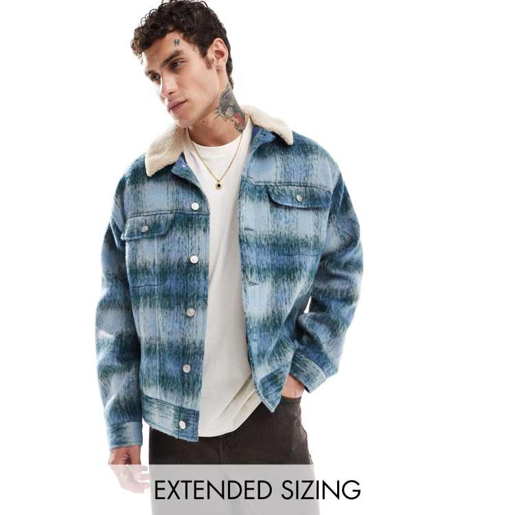 Monki borg denim trucker jacket hot sale