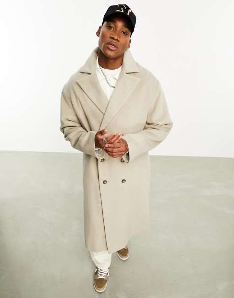 Mens 2024 stone overcoat