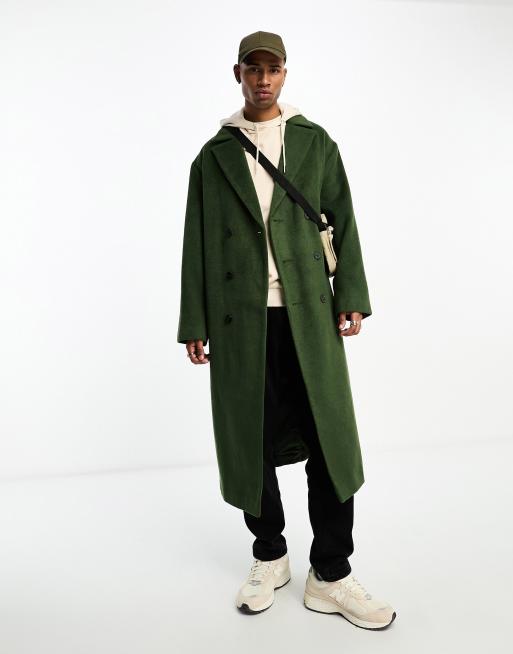 Mens oversized wool coat sale