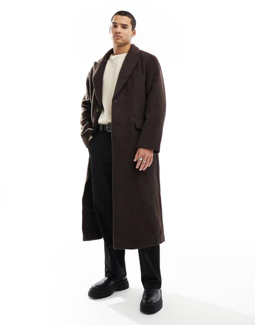 Asos mens long coat best sale