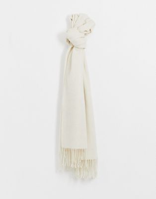 oversized white scarf