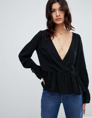 asos wrap blouse