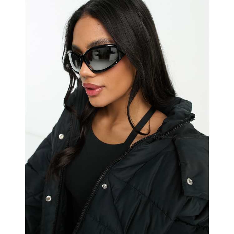 ASOS Wrap Around Sunglasses in Black for Men