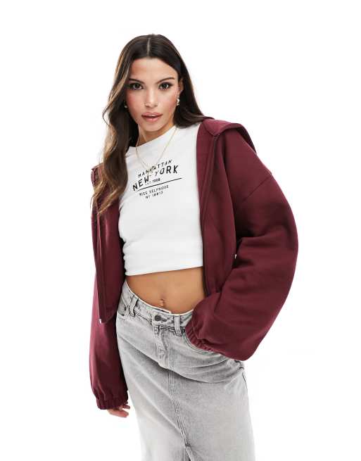 Asos cheap cropped hoodie